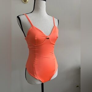 Vibrant Orange/Coral  One-Piece Swimsuit